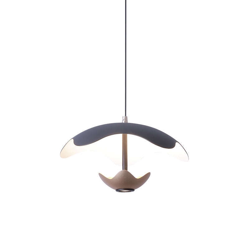 Contemporary Nordic Dome Aluminum Iron Acrylic LED Pendant Light For Bedroom