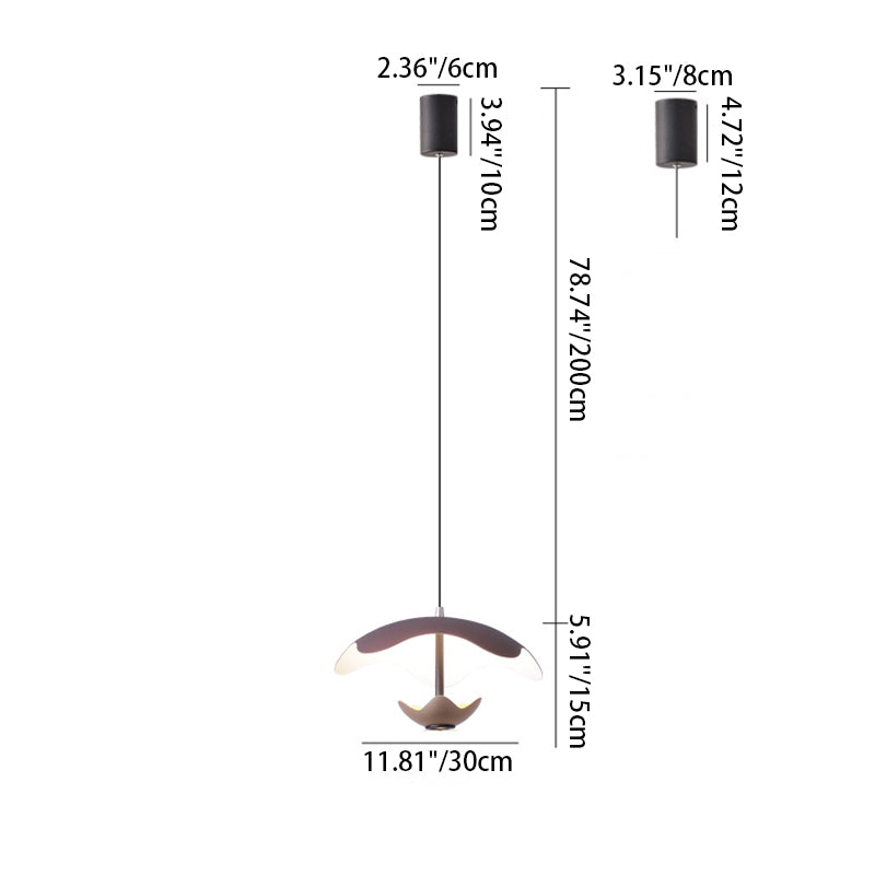 Contemporary Nordic Dome Aluminum Iron Acrylic LED Pendant Light For Bedroom