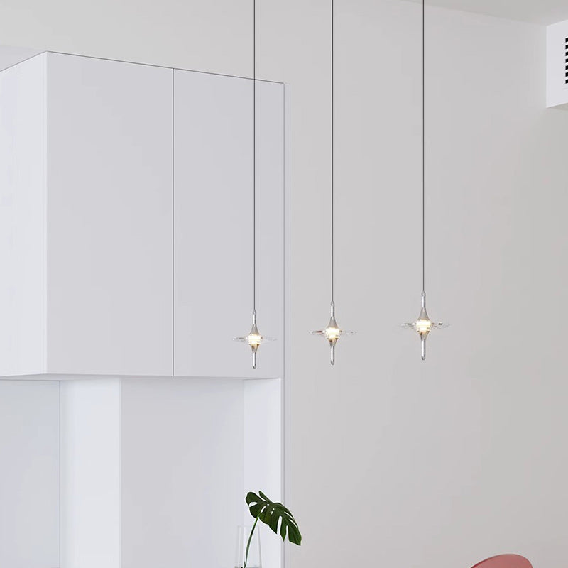 مصباح LED كريستالي معدني مخروطي بسيط عصري لغرفة النوم