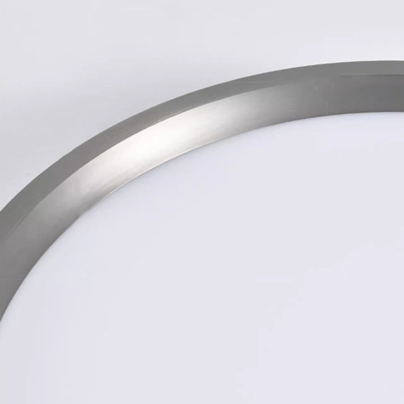 モダンでシンプルなラウンド型アルミクリスタルメタルLEDフラッシュマウントシーリングライト寝室用