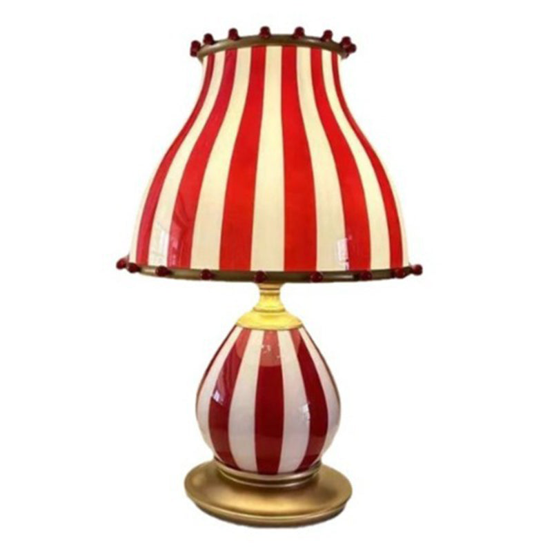 Traditional Vintage Circus Dome Resin Glass 1-Light Table Lamp For Bedroom