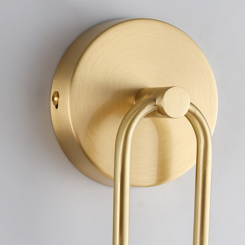 Modern Art Deco Ring Wall Sconce Lamp with Brass & Silicone Frame LED for Bedroom