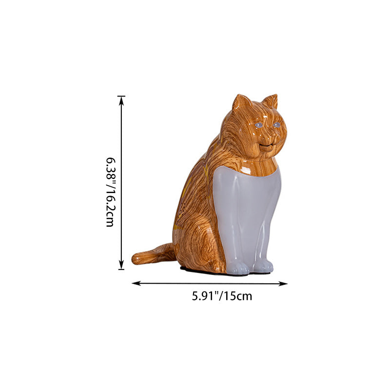 Modern Art Deco Cute Kitty Plastic Table Lamp LED for Bedroom