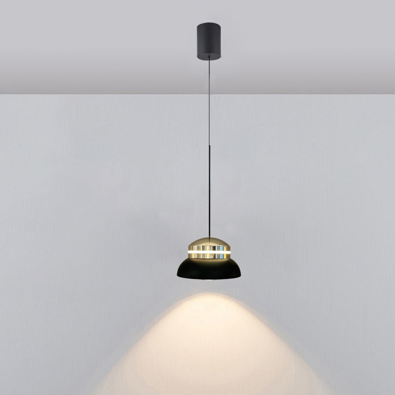Contemporary Dome LED Pendant Light – Creative Aluminum & Acrylic Hanging Lamp for Bedroom