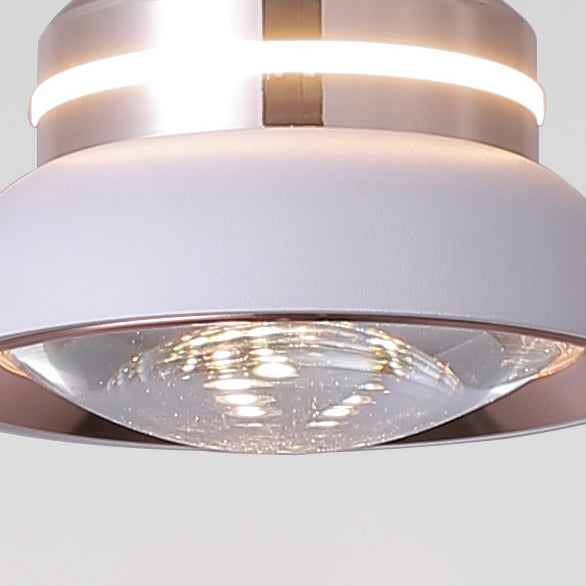 Contemporary Dome LED Pendant Light – Creative Aluminum & Acrylic Hanging Lamp for Bedroom