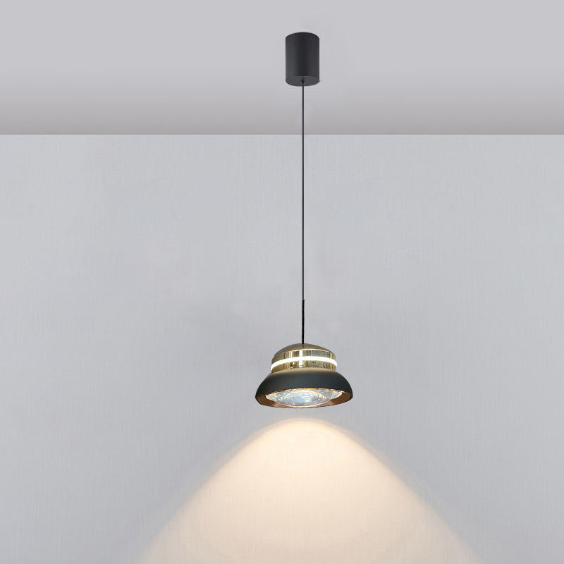 Contemporary Dome LED Pendant Light – Creative Aluminum & Acrylic Hanging Lamp for Bedroom