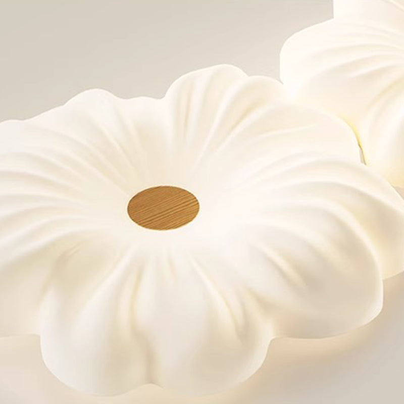 Contemporary Creative Flower LED Ceiling Light – Flush Mount in Iron & PE for Bedroom