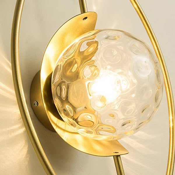 Contemporary Nordic Oval Iron 1-Light Wall Sconce Lamp For Living Room