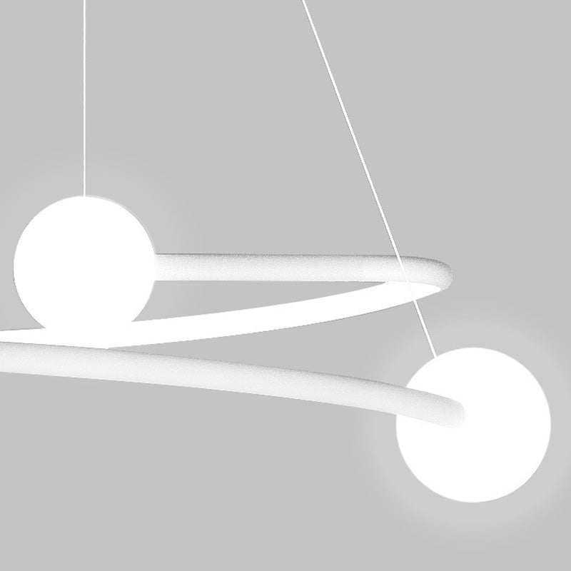 Modern Simplicity Circle Iron Acrylic LED Chandelier For Living Room