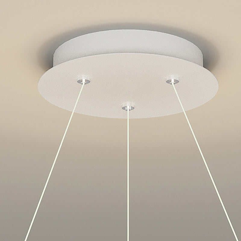 Modern Simplicity Circle Iron Acrylic LED Chandelier For Living Room