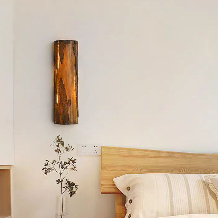 Traditional Vintage Rectangular Resin LED Wall Sconce Lamp For Bedroom