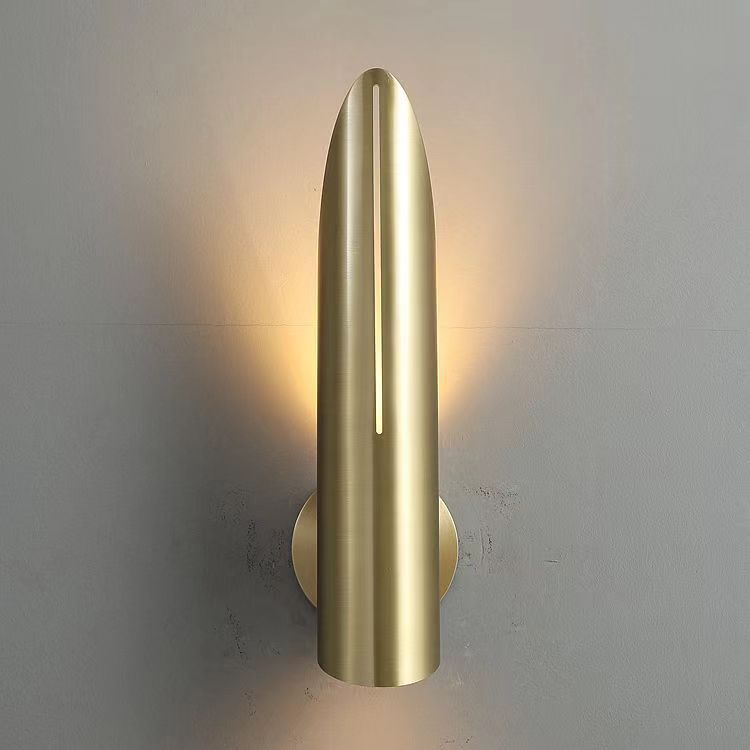 Contemporary Nordic Tube Iron 1-Light Wall Sconce Lamp For Bedroom