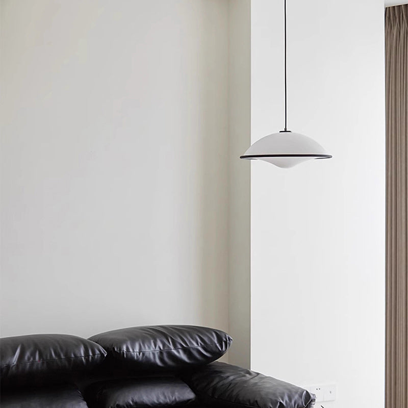Modern Minimalist Dome Copper Acrylic 1-Light Pendant Light For Bedroom
