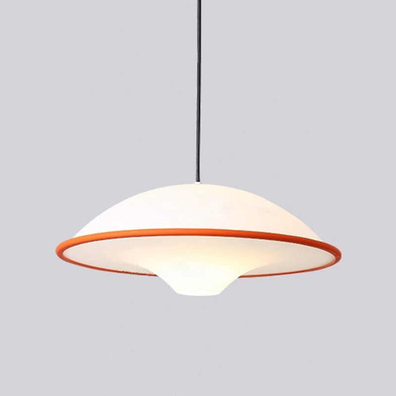 Modern Minimalist Dome Copper Acrylic 1-Light Pendant Light For Bedroom