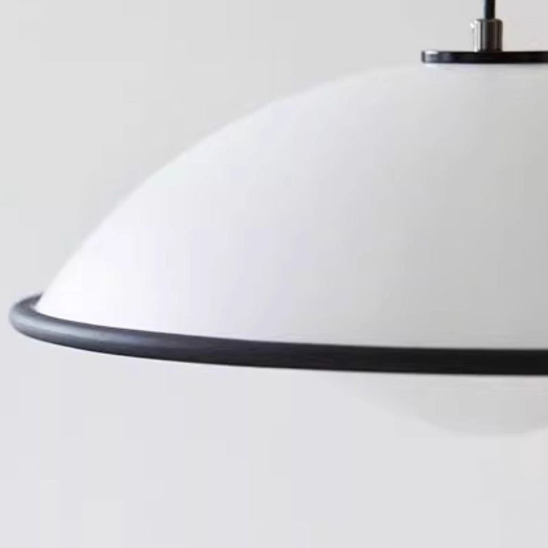 Modern Minimalist Dome Copper Acrylic 1-Light Pendant Light For Bedroom