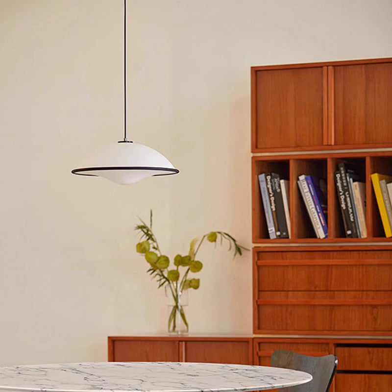 Modern Minimalist Dome Copper Acrylic 1-Light Pendant Light For Bedroom