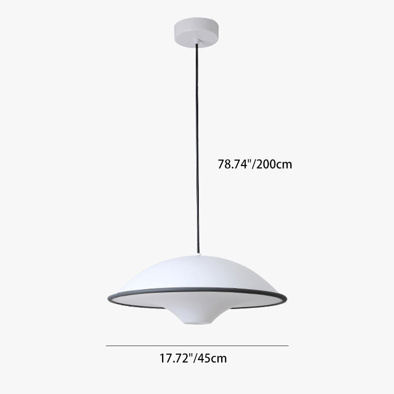 Modern Minimalist Dome Copper Acrylic 1-Light Pendant Light For Bedroom