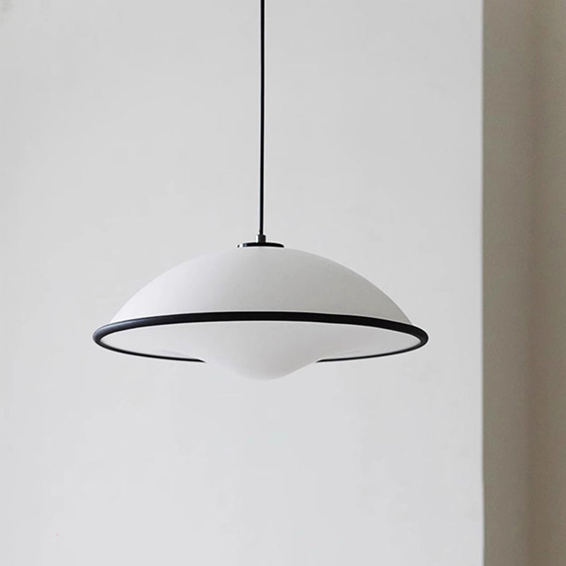Modern Minimalist Dome Copper Acrylic 1-Light Pendant Light For Bedroom