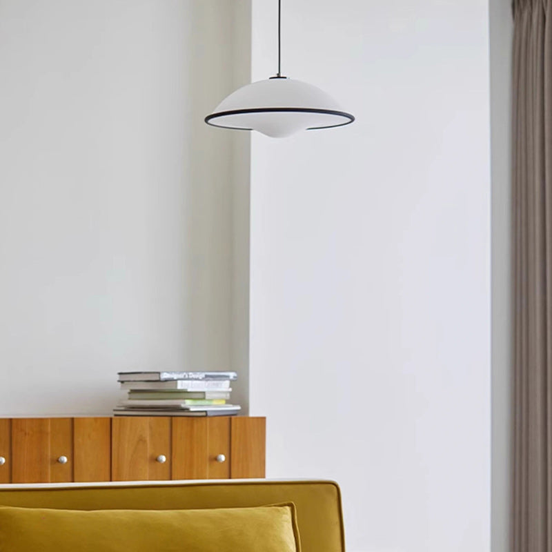 Modern Minimalist Dome Copper Acrylic 1-Light Pendant Light For Bedroom