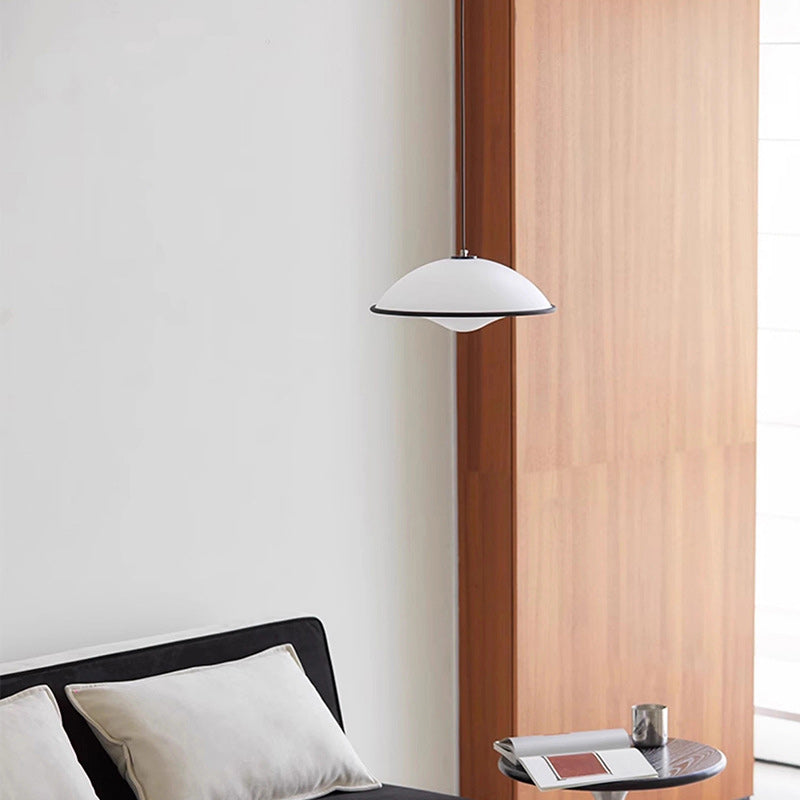 Modern Minimalist Dome Copper Acrylic 1-Light Pendant Light For Bedroom