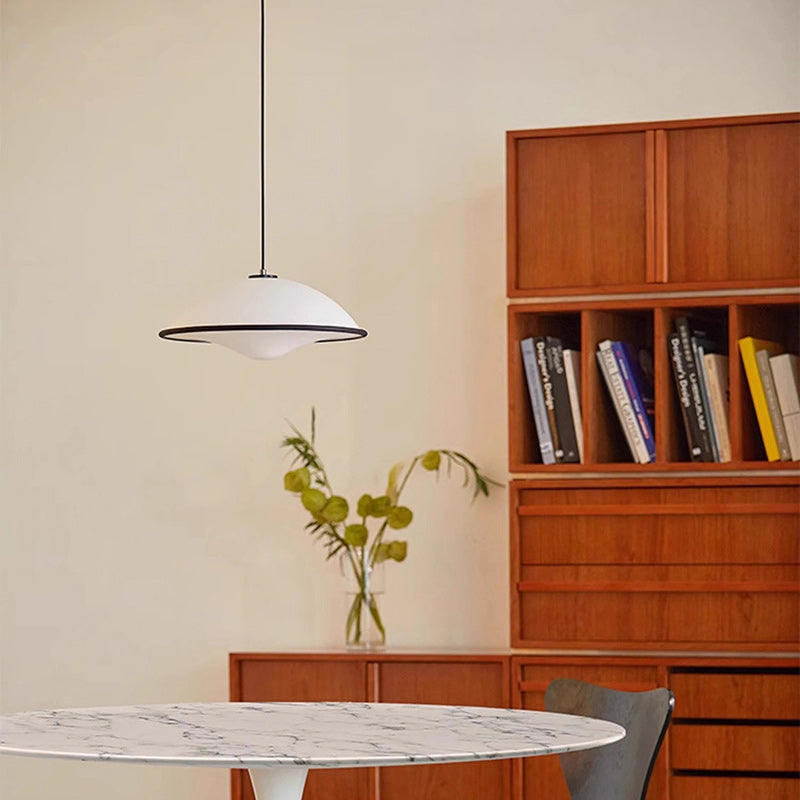 Modern Minimalist Dome Copper Acrylic 1-Light Pendant Light For Bedroom