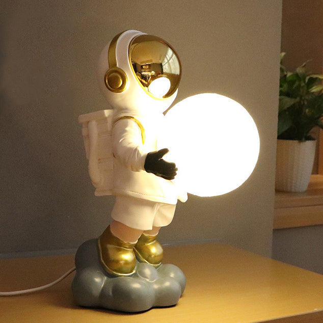 寝室用現代的クリエイティブ宇宙飛行士PC樹脂LEDテーブルランプ