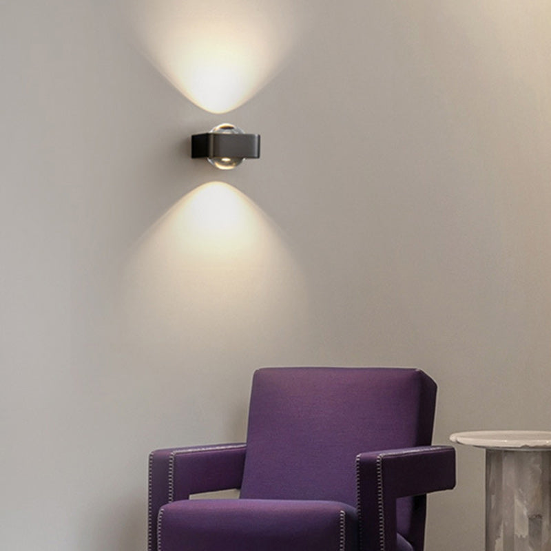 Contemporary Scandinavian Spherical Stainless Steel Glass LED Wall Sconce Lamp For Living Room