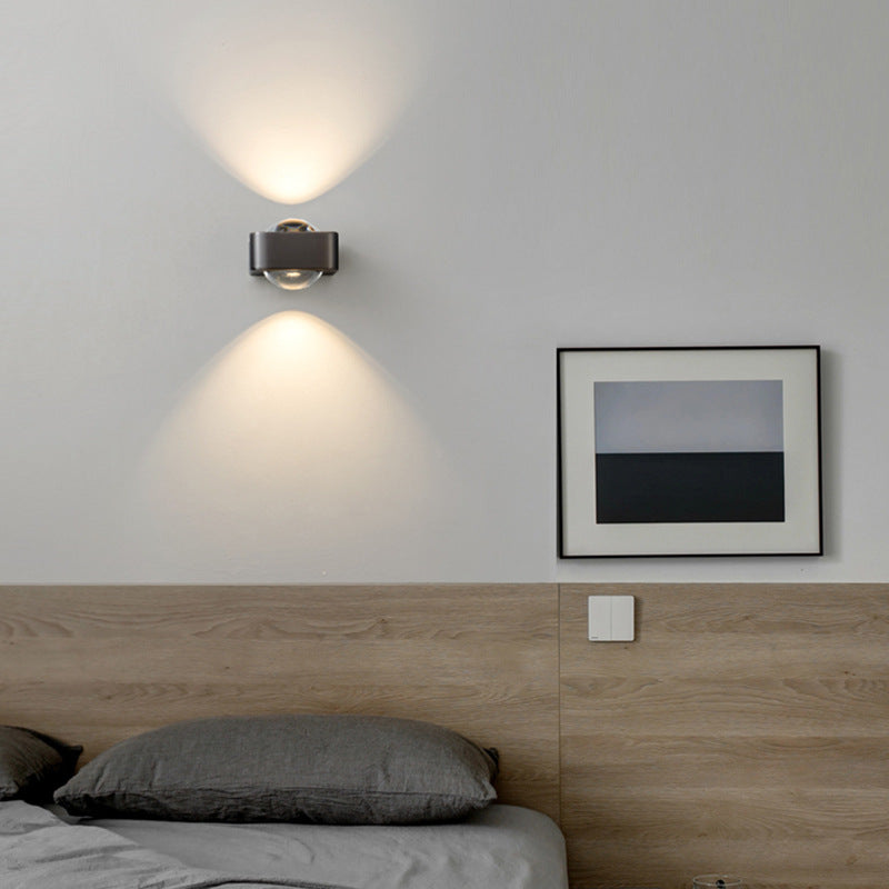 Contemporary Scandinavian Spherical Stainless Steel Glass LED Wall Sconce Lamp For Living Room