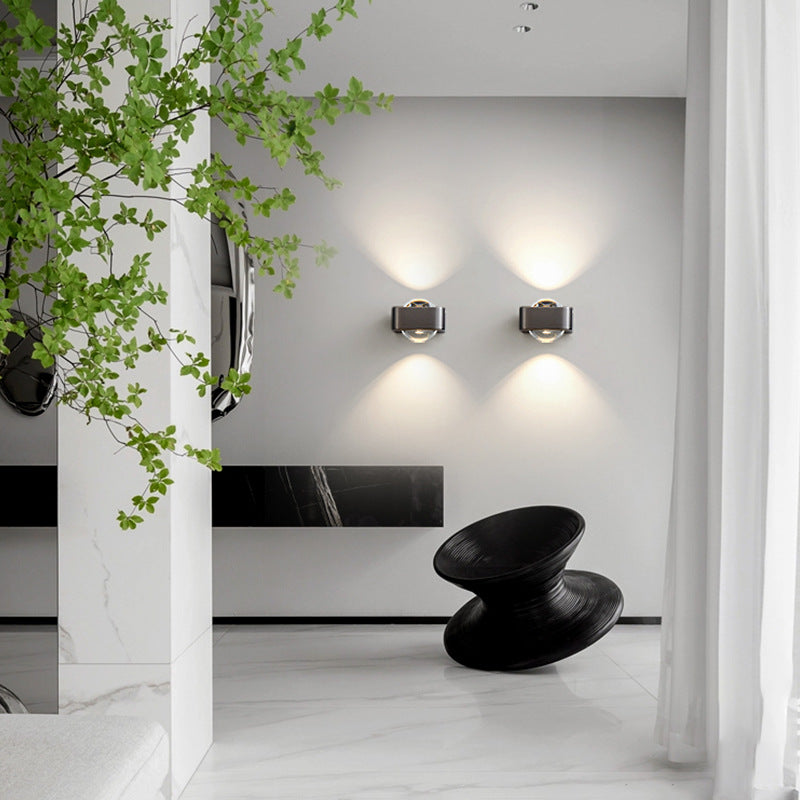 Contemporary Scandinavian Spherical Stainless Steel Glass LED Wall Sconce Lamp For Living Room