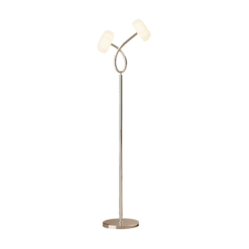 Contemporary Scandinavian Flower Iron Plastic LED Standing Floor Lamp For Living Room