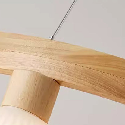 ثريا زجاجية معاصرة من الخشب الصلب بتصميم نورديك غلوب، 3/6/9 مصابيح لغرفة المعيشة