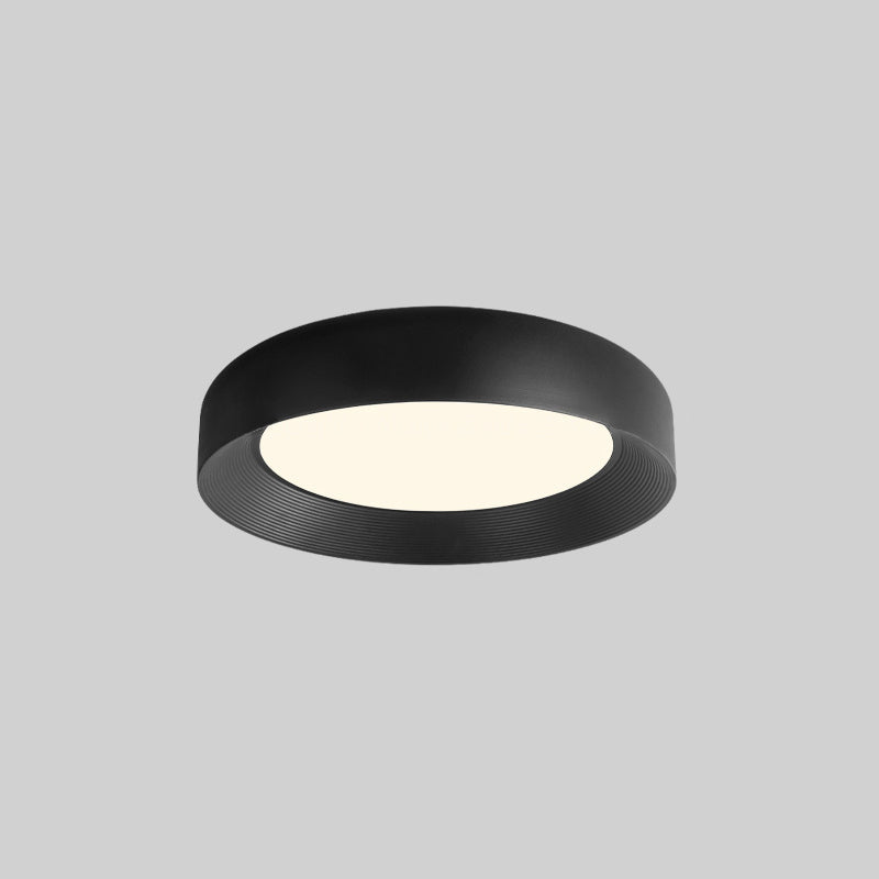 Modern Minimalist Cylinder Iron Acrylic LED Flush Mount Ceiling Light For Bedroom