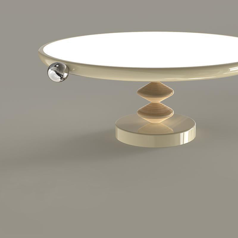 寝室用 モダンでレトロな丸型アイアン PVC LED セミフラッシュマウントシーリングライト