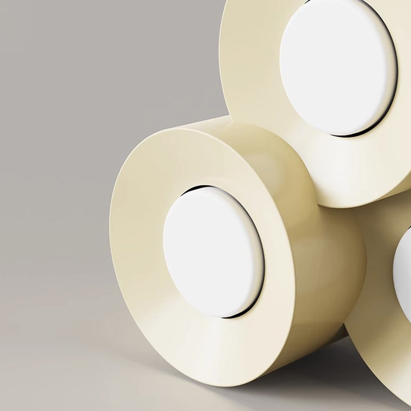 Modern Minimalist Multiple Cylinder Iron Acrylic LED Flush-Mount Ceiling Light For Bedroom