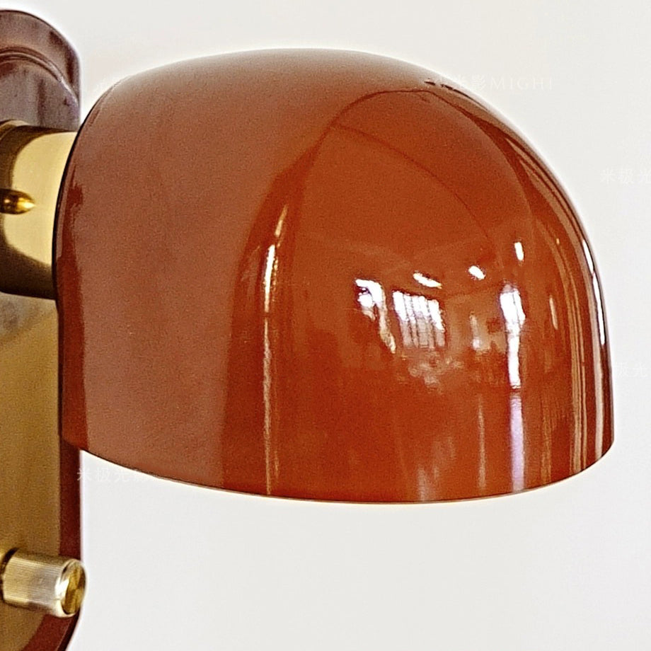 Modern Mid-Century Dome Metal Glass 1-Light Wall Sconce Lamp For Bedroom