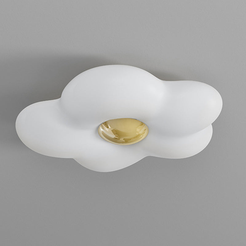 Modern Art Deco Flower Iron Acrylic LED Flush Mount Ceiling Light For Bedroom
