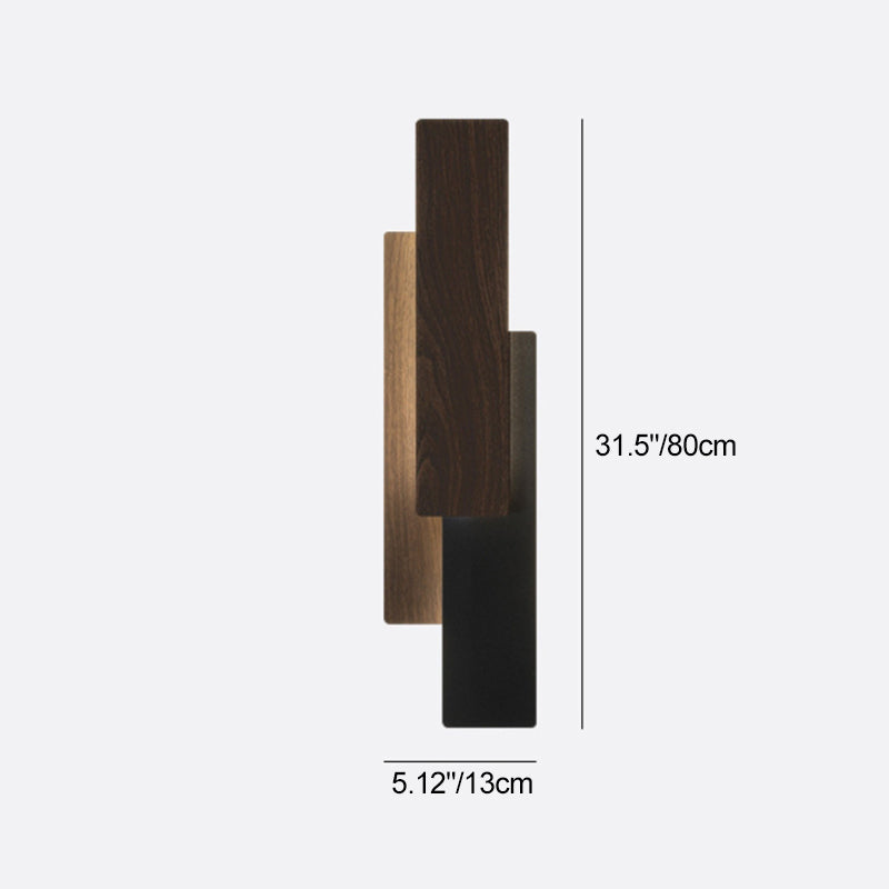 Modern Minimalist Multilayer Rectangular Iron LED Wall Sconce Lamp For Living Room