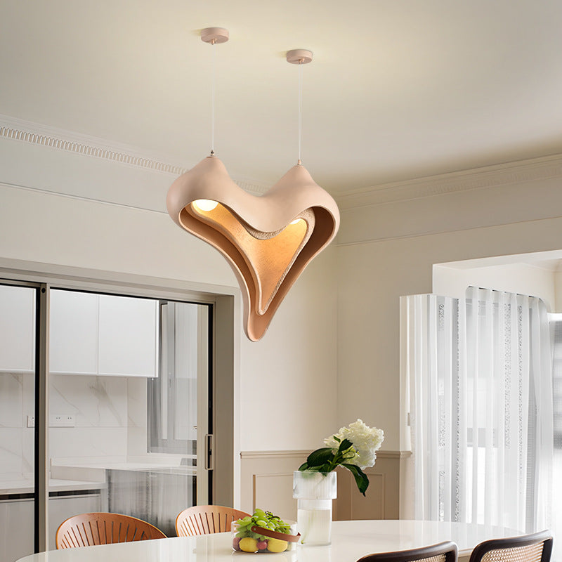 Modern Luxury Conch Metal Resin 1/2 Light Pendant Light For Living Room
