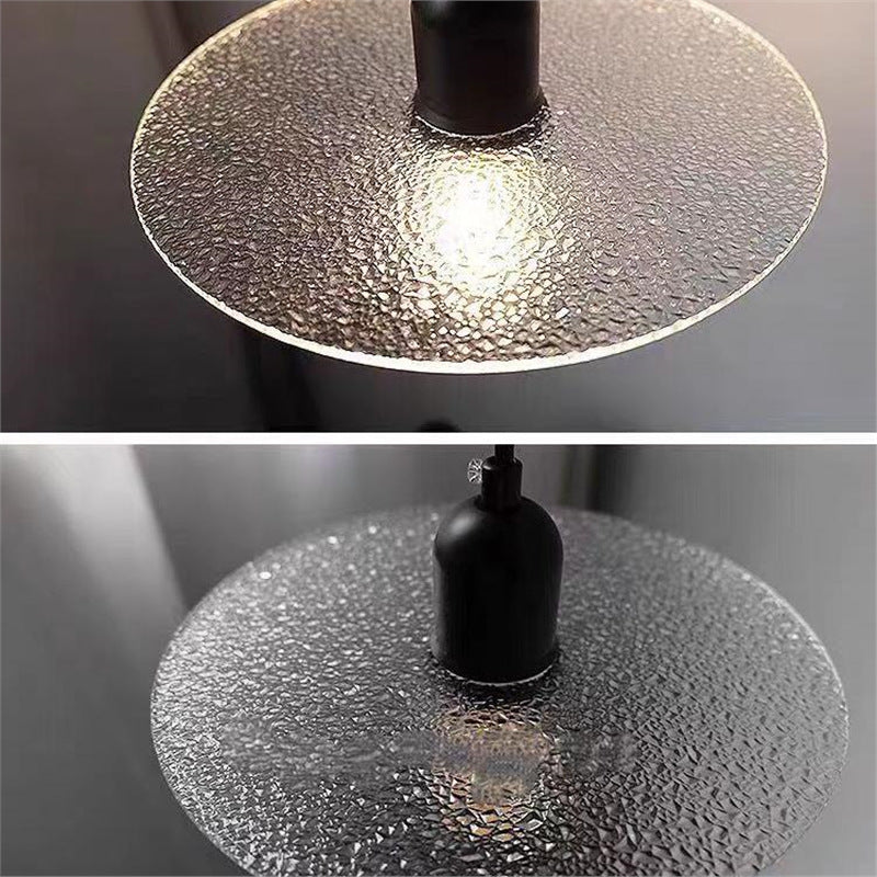 Modern Minimalist Flying Saucer Iron Frosted Glass 1-Light Pendant Light For Bedroom