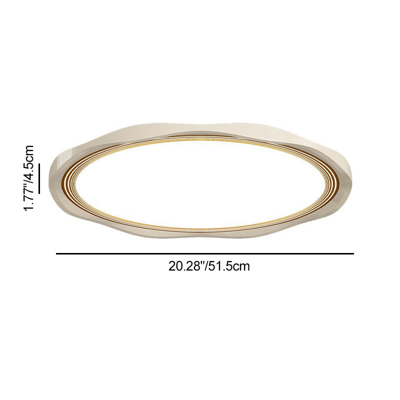 Modern Minimalist Round Iron Aluminum Alloy Acrylic LED Flush Mount Ceiling Light For Bedroom