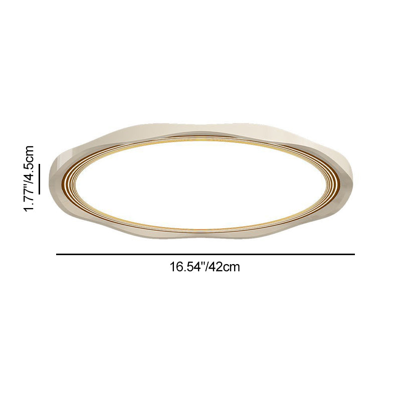 Modern Minimalist Round Iron Aluminum Alloy Acrylic LED Flush Mount Ceiling Light For Bedroom