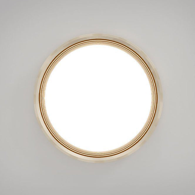 Modern Minimalist Round Iron Aluminum Alloy Acrylic LED Flush Mount Ceiling Light For Bedroom