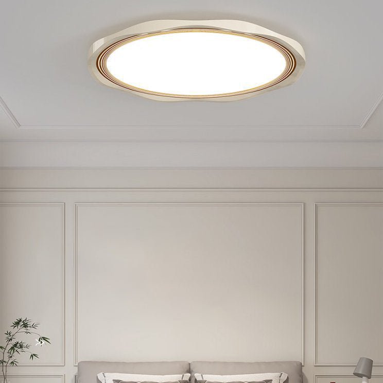 Modern Minimalist Round Iron Aluminum Alloy Acrylic LED Flush Mount Ceiling Light For Bedroom