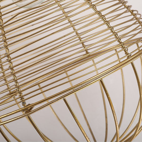 Modern Minimalist Metal Rattan Droplet Shape 1-Light Pendant Light For Dining Room