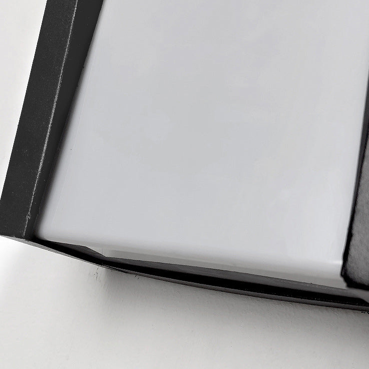 Modern Minimalist Waterproof Rectangular Stainless Steel Acrylic LED Outdoor Wall Sconce Lamp For Garden