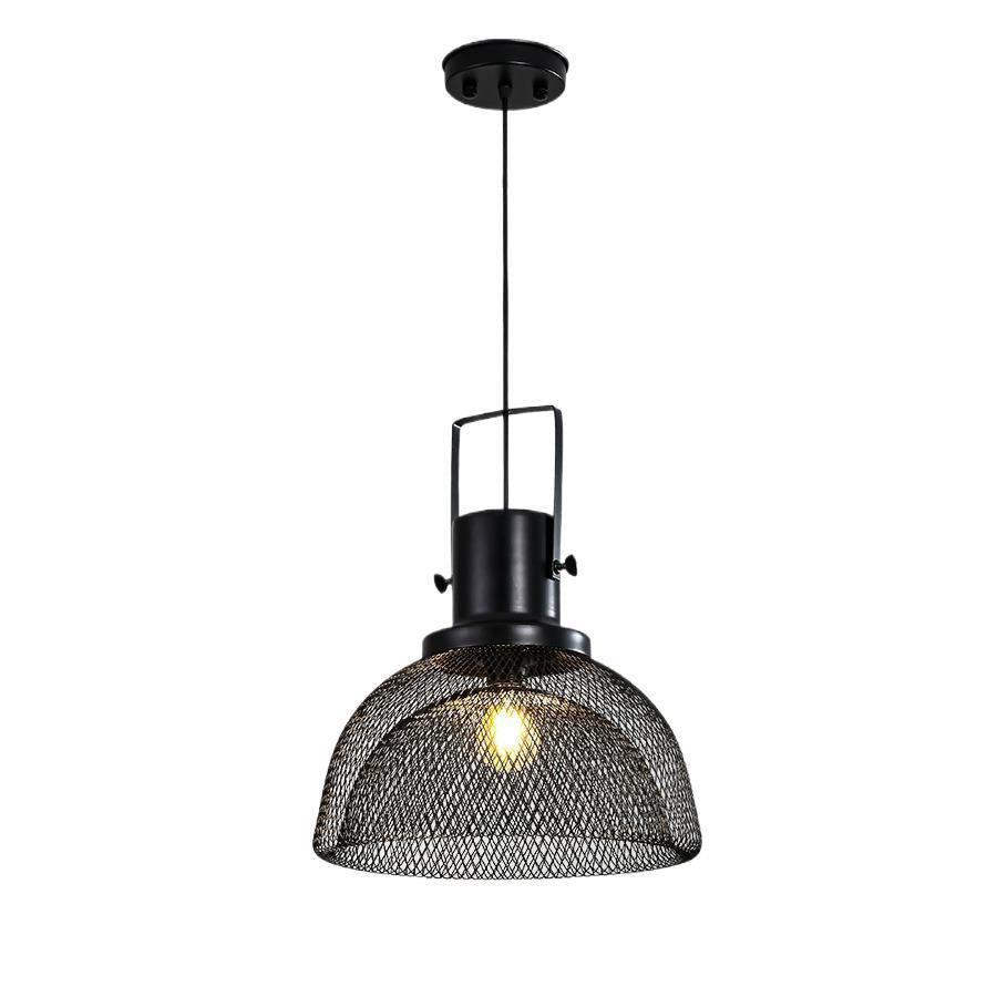 Contemporary Industrial Grid Birdcage Iron 1-Light Pendant Light For Dining Room