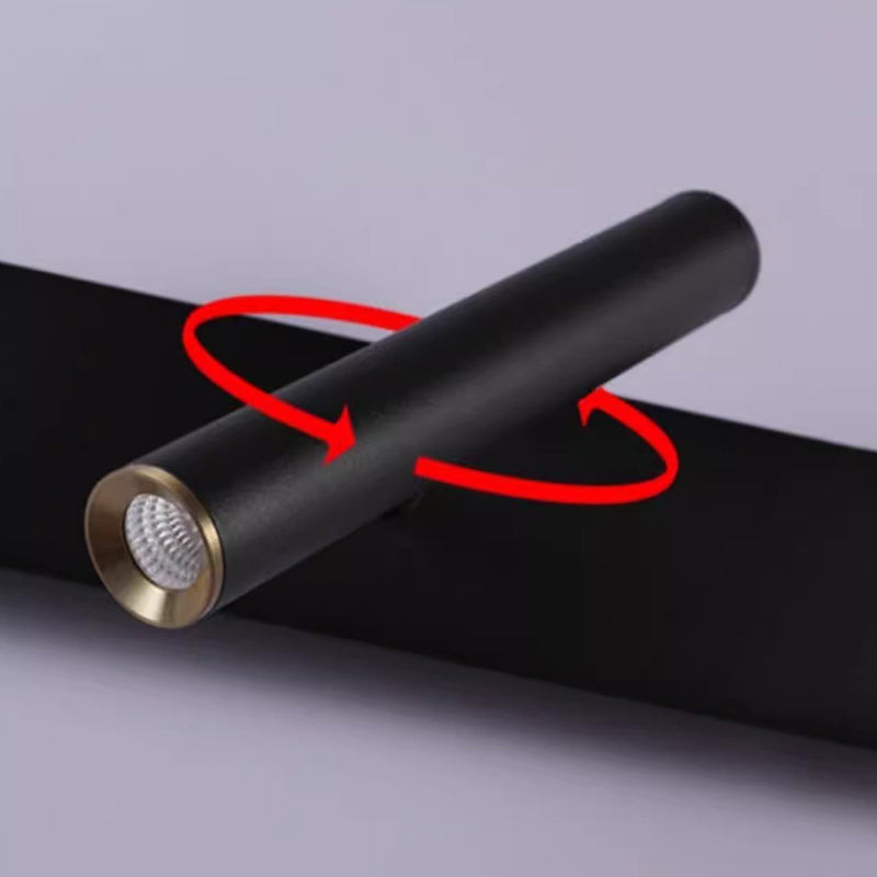 Modern Minimalist Long Strip Iron Acrylic Rotatable LED Wall Sconce Lamp For Living Room