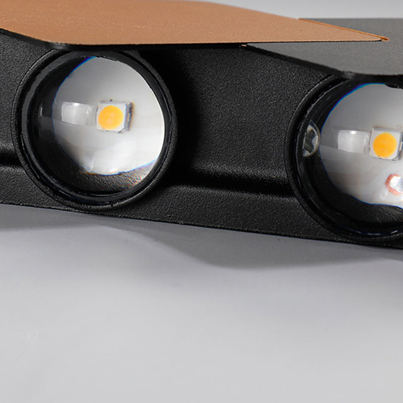 Contemporary Creative Waterproof Rhombus Aluminum Outdoor LED Wall Sconce Lamp For Garden