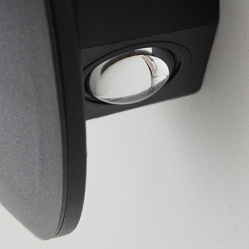 Modern Minimalist Waterproof Round Metal Glass Outdoor LED Wall Sconce Lamp For Garden