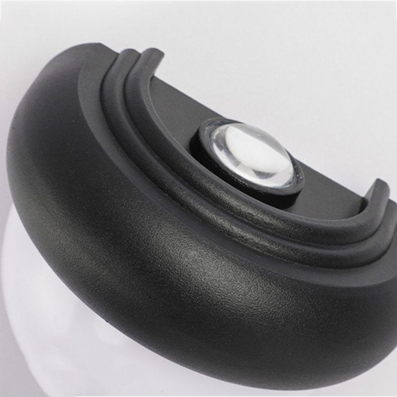 Modern Minimalist Waterproof UFO Aluminum Plastic LED Outdoor Wall Sconce Lamp For Garden